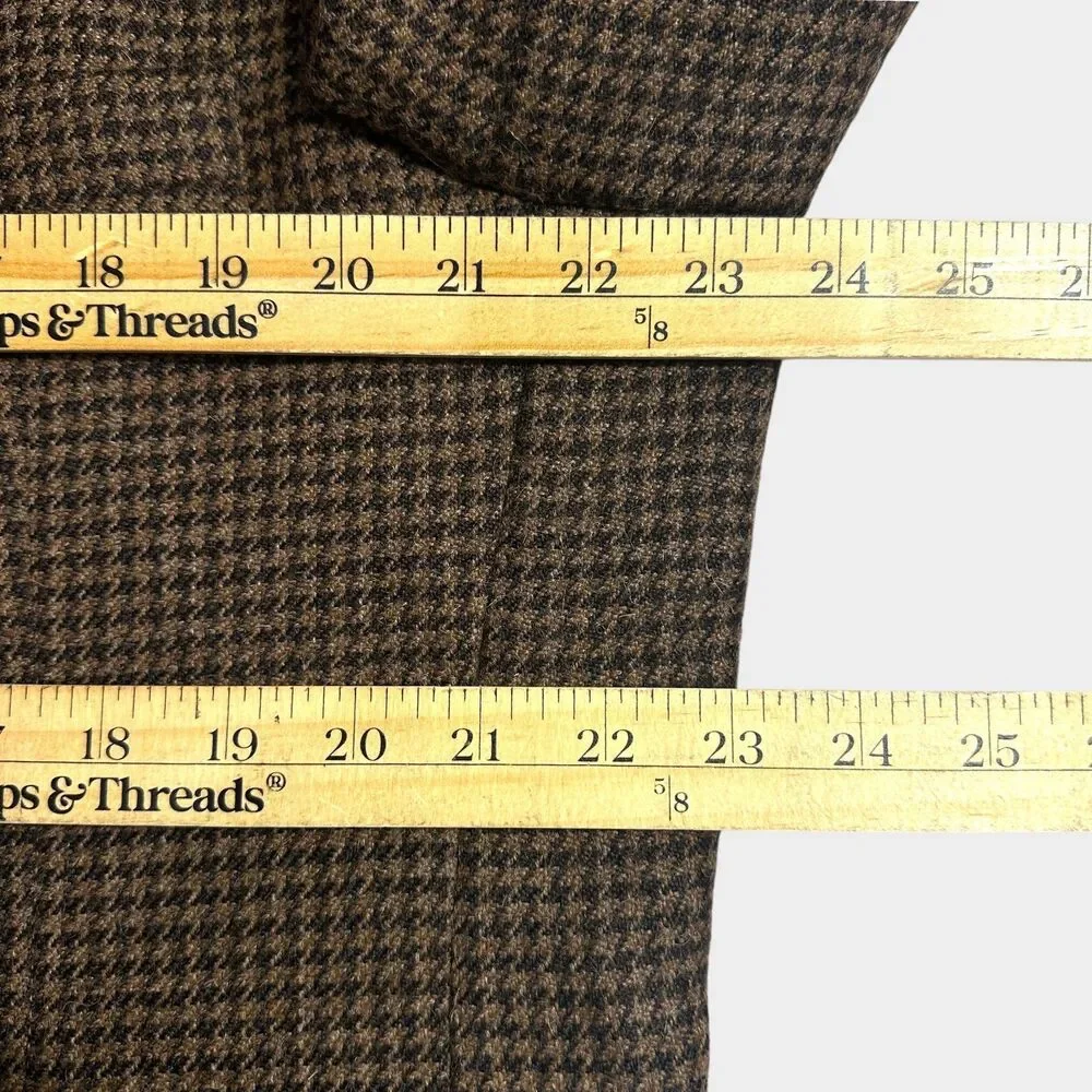 Vintage NORDSTROM Mens Blazer 44L Sport Coat 2-Button Jacket Brown Alpaca Wool